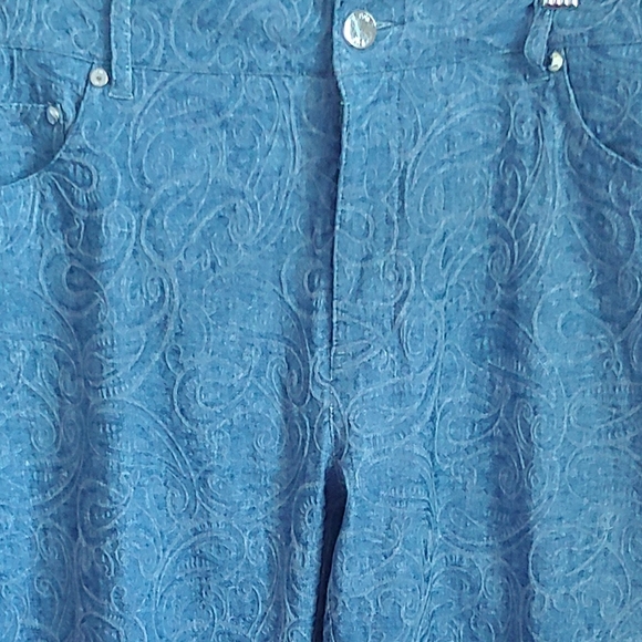 ERIC Jenny Jeans Blue & White Paisley Pattern Jeans Size 12 - Picture 3 of 5